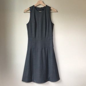 J.Crew tall pleated sheath grey dress